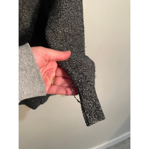 Athleta Perspective Wool Cashmere Crew Sweater In Black Marl Size Small - Picture 6 of 12